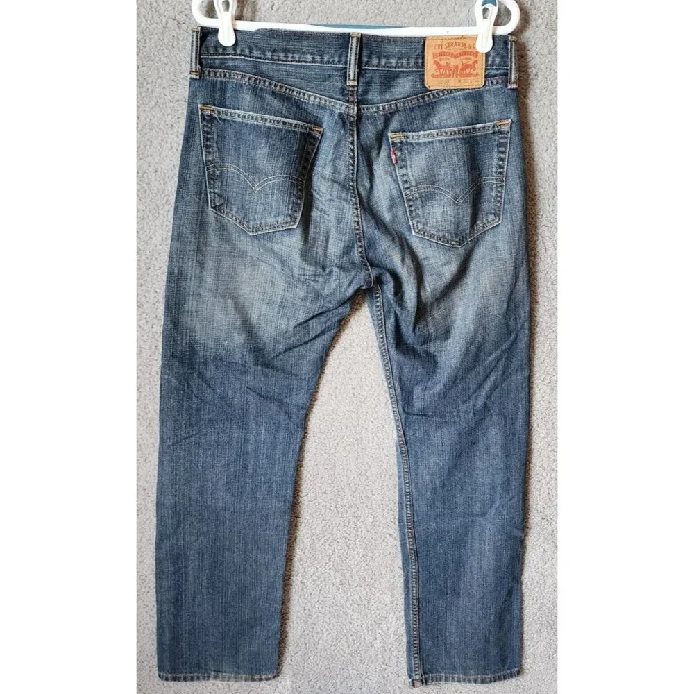 Levis 505 Blue Regular Straight‎ Jeans Size W32 x L24 100% Cotton